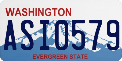WA license plate ASI0579
