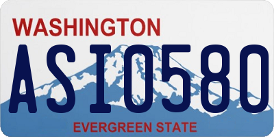 WA license plate ASI0580
