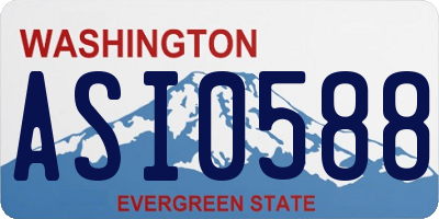 WA license plate ASI0588