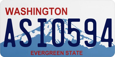WA license plate ASI0594