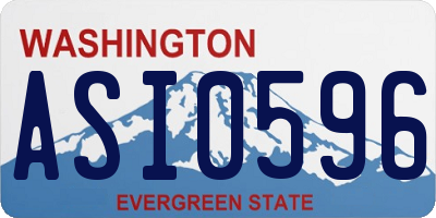 WA license plate ASI0596