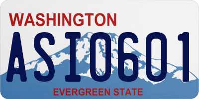 WA license plate ASI0601