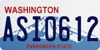 WA license plate ASI0612