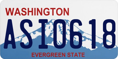 WA license plate ASI0618