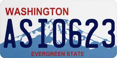 WA license plate ASI0623