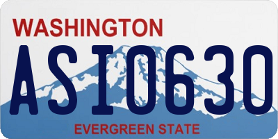 WA license plate ASI0630