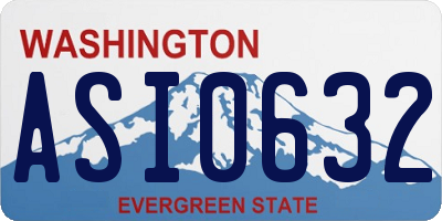 WA license plate ASI0632