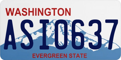 WA license plate ASI0637