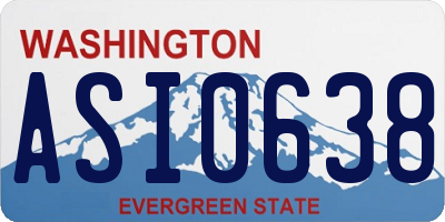 WA license plate ASI0638