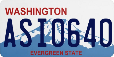 WA license plate ASI0640