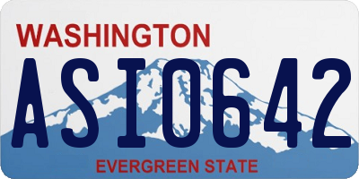 WA license plate ASI0642