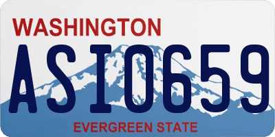 WA license plate ASI0659