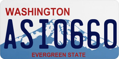 WA license plate ASI0660