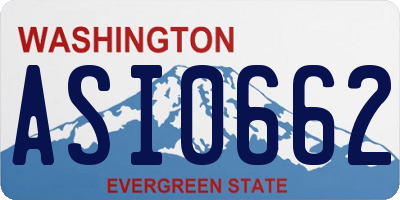 WA license plate ASI0662