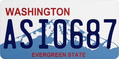 WA license plate ASI0687
