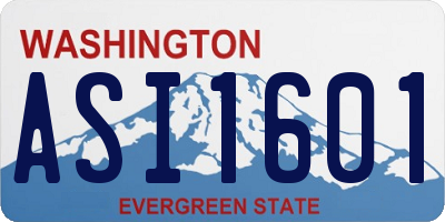 WA license plate ASI1601