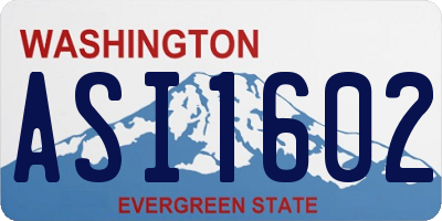 WA license plate ASI1602