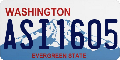 WA license plate ASI1605