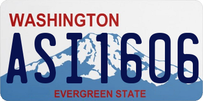 WA license plate ASI1606