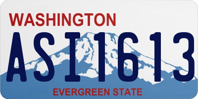 WA license plate ASI1613