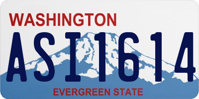 WA license plate ASI1614