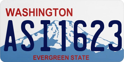 WA license plate ASI1623