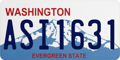 WA license plate ASI1631