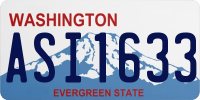 WA license plate ASI1633