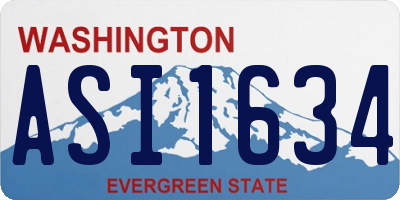 WA license plate ASI1634