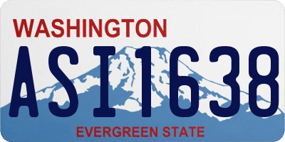 WA license plate ASI1638