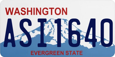 WA license plate ASI1640