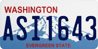WA license plate ASI1643