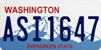 WA license plate ASI1647