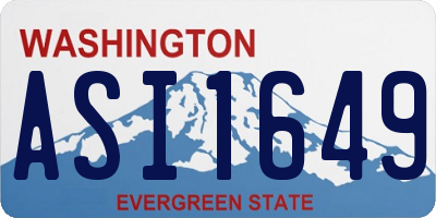 WA license plate ASI1649