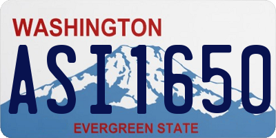 WA license plate ASI1650