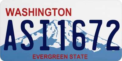 WA license plate ASI1672