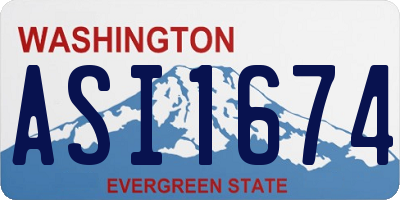 WA license plate ASI1674