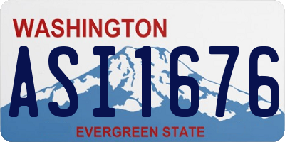 WA license plate ASI1676