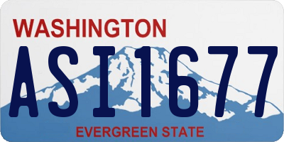 WA license plate ASI1677