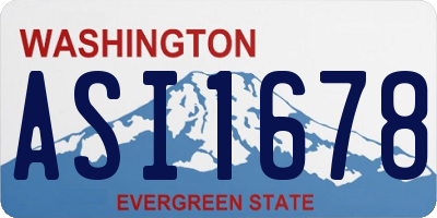 WA license plate ASI1678