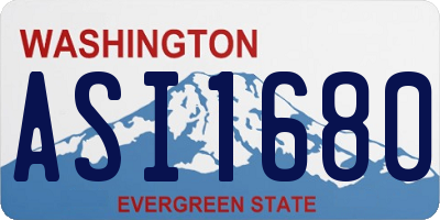 WA license plate ASI1680