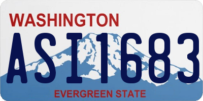 WA license plate ASI1683