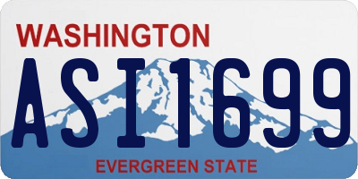 WA license plate ASI1699