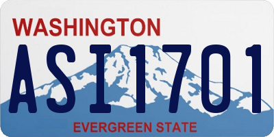 WA license plate ASI1701