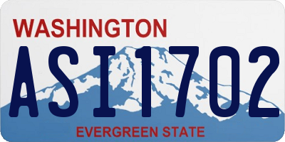 WA license plate ASI1702