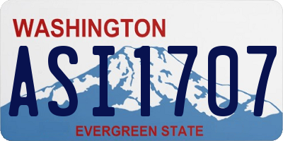 WA license plate ASI1707