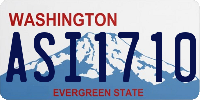 WA license plate ASI1710