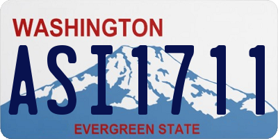 WA license plate ASI1711