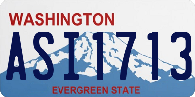 WA license plate ASI1713