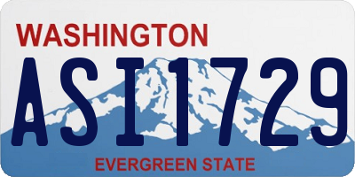 WA license plate ASI1729